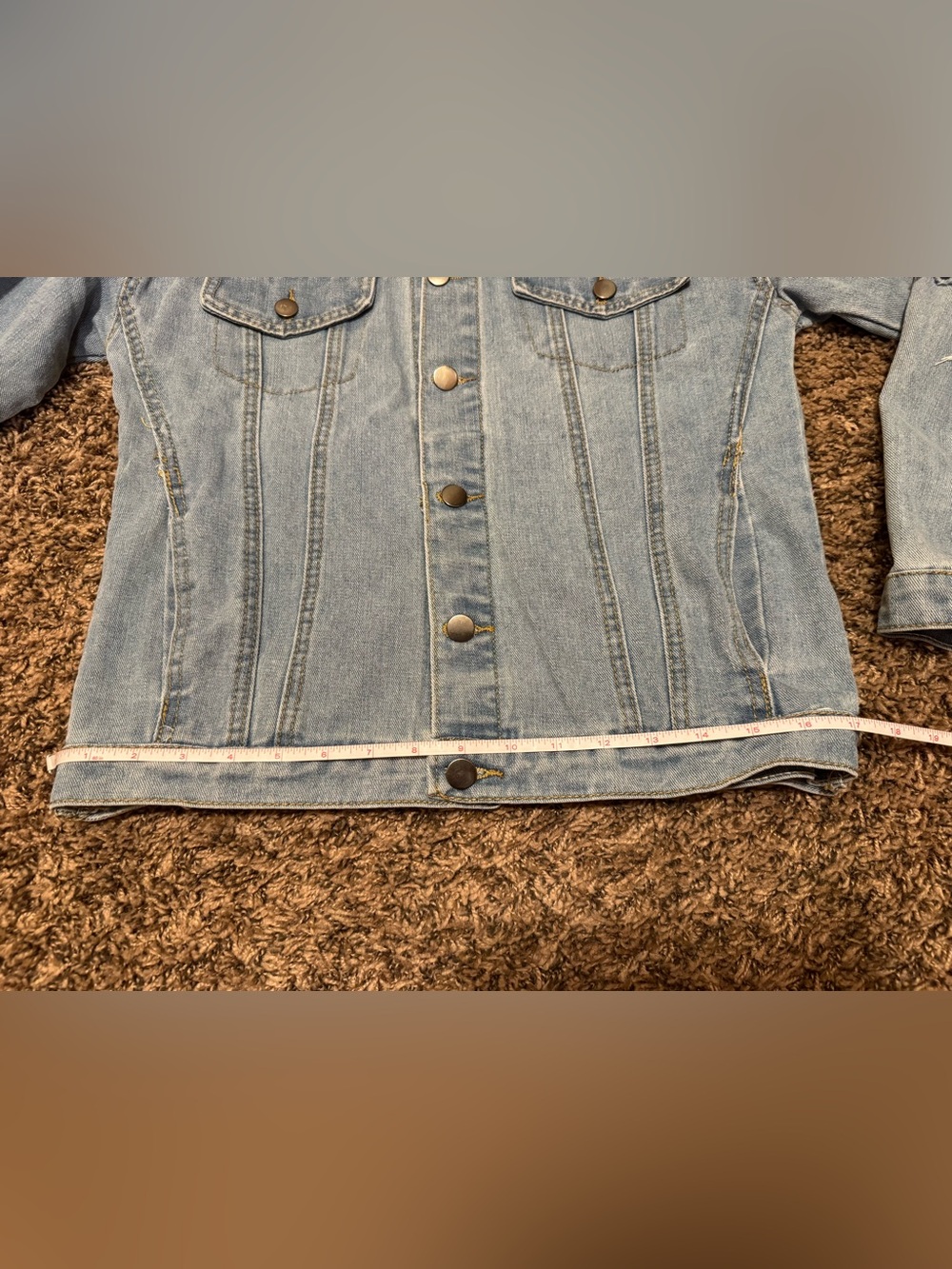 Distressed Blue Jean Jacket - Picture 2 of 5